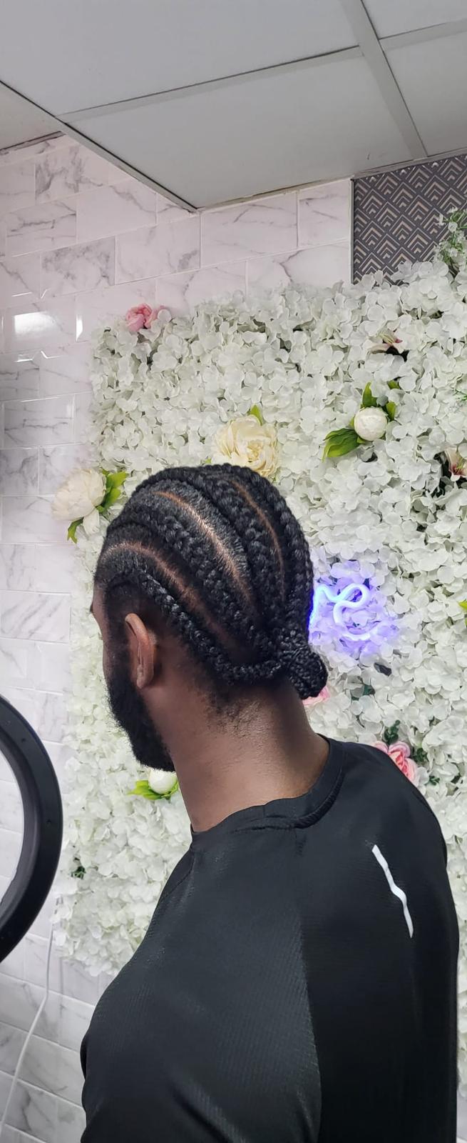 Neat cornrow braids