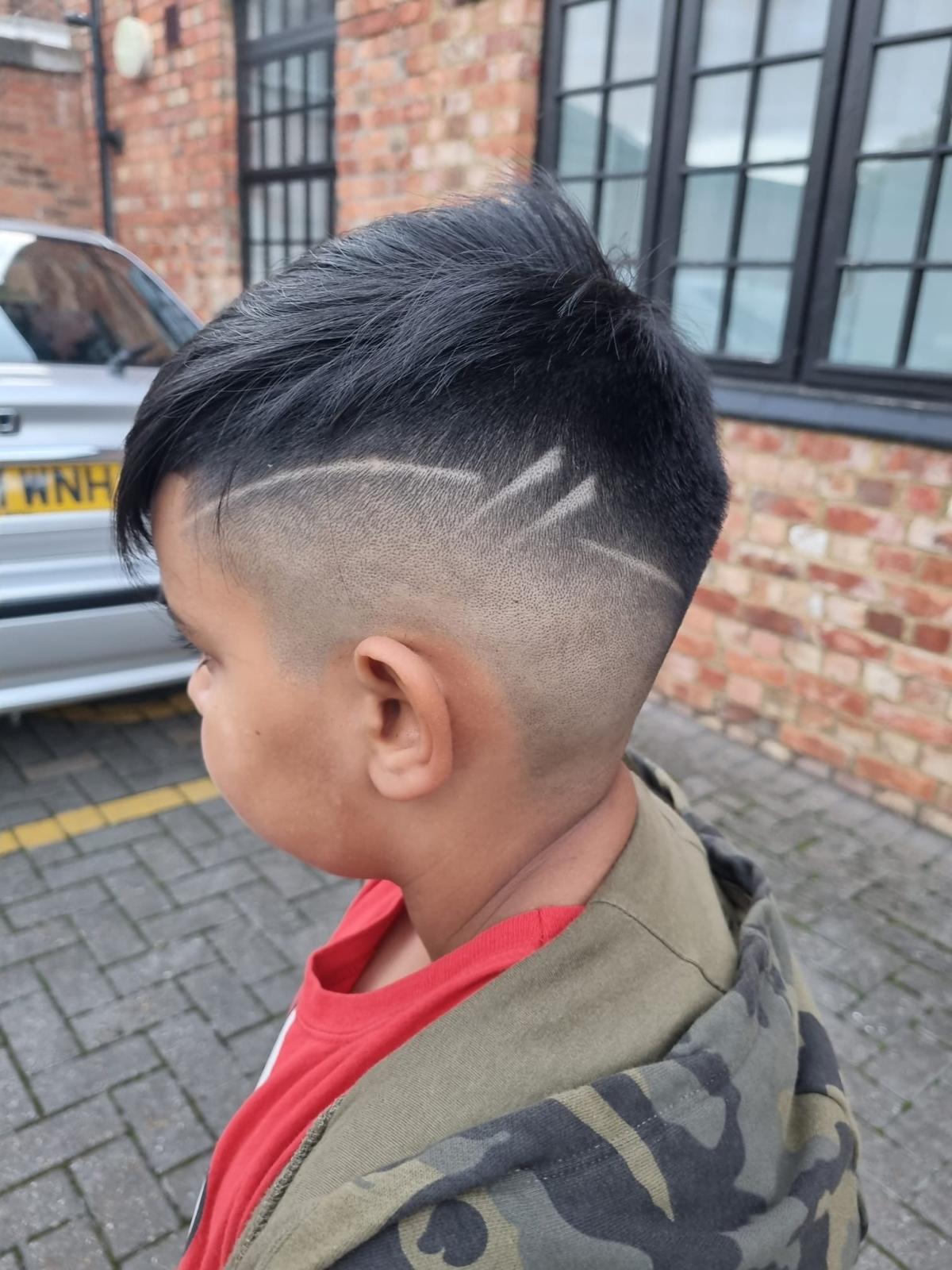 Kids haircut with design