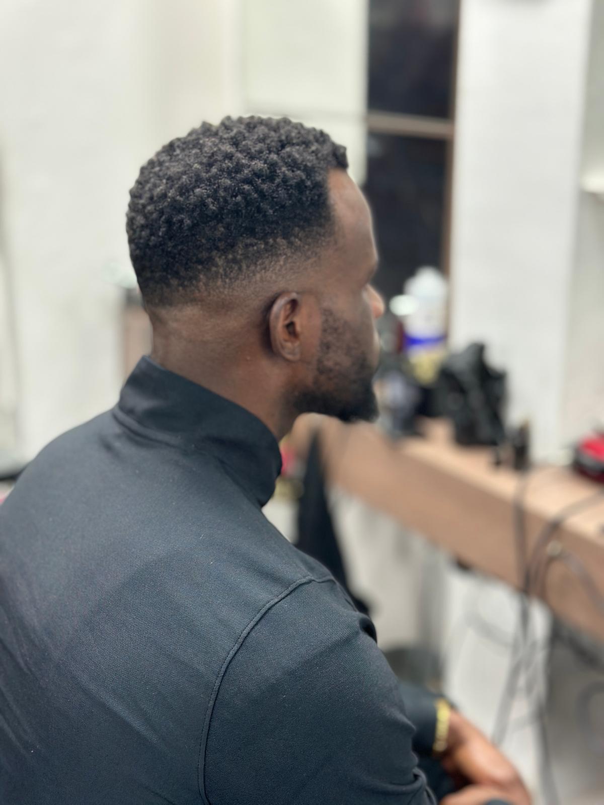 Clean fade haircut back view