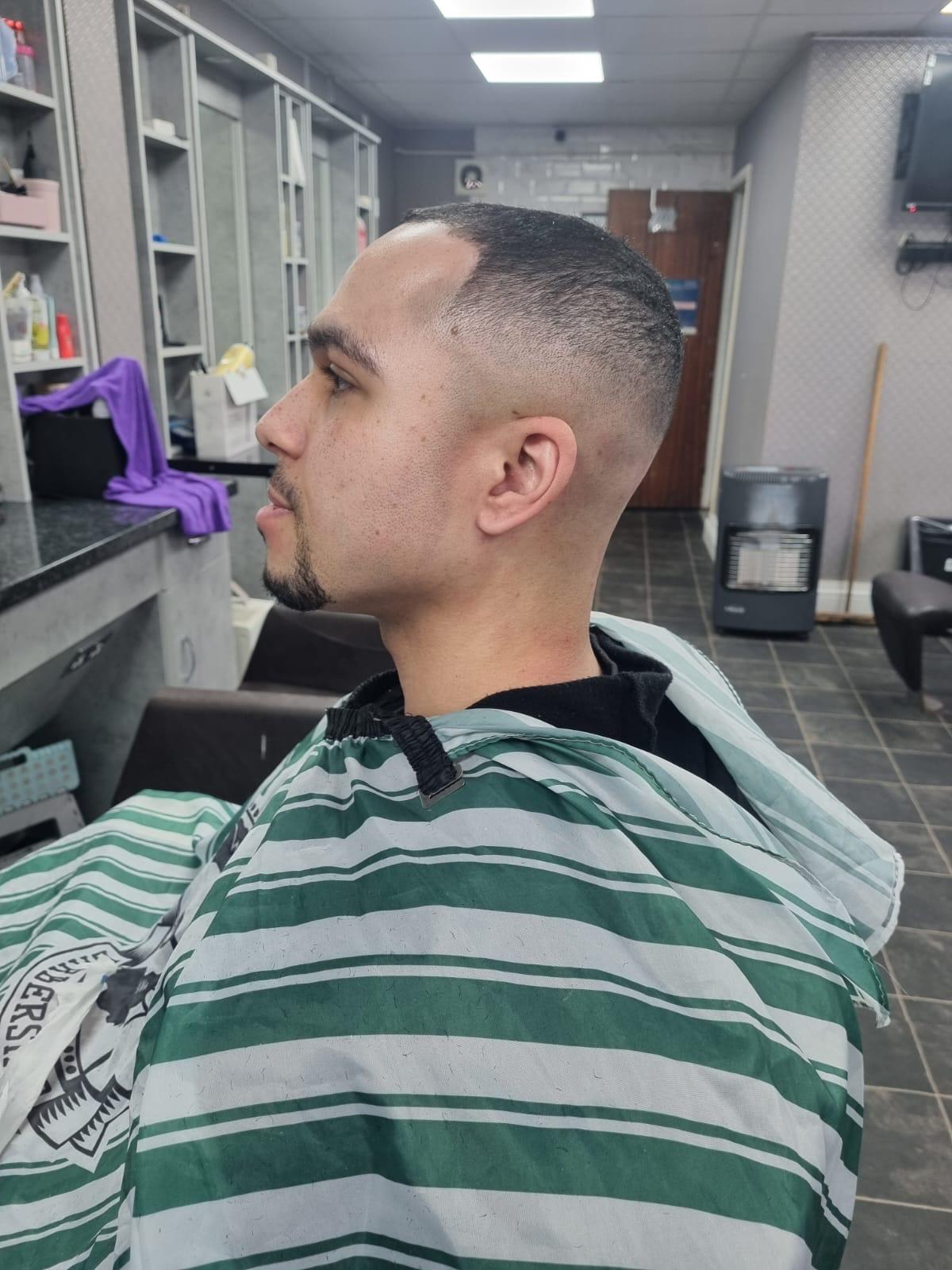 Clean skin fade side profile